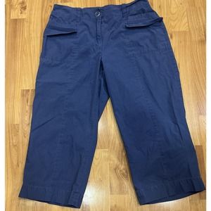 Chico’s Blue Capri Crop Pants With Pockets Women’s 1 ( Medium)